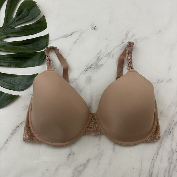 Wacoal Level Up Lace Contour Underwire Bra Size 38 DDD Nude Beige 853369 - Picture 1 of 8